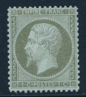 ** N°19 - 1c Olive - TB - 1862 Napoléon III