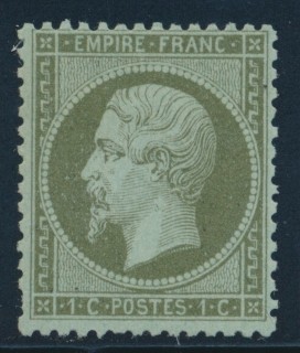 * N°19 - 1c Olive - Comme ** - TB - 1862 Napoléon III