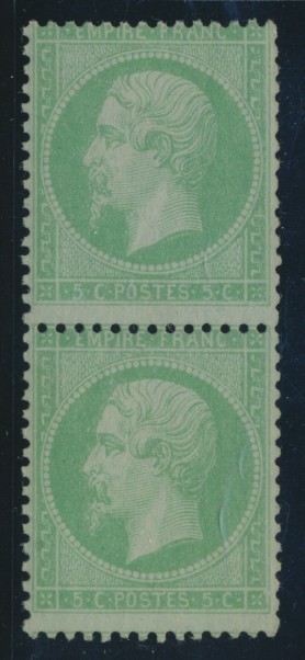 ** N°20 - Paire Vertic. - TB - 1862 Napoléon III