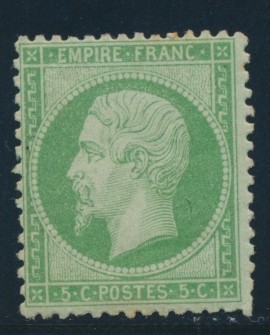 * N°20 - 5c Vert - B/TB - 1862 Napoléon III