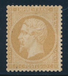 ** N°21 - 10c Bistre - Signé Brun - TB - 1862 Napoléon III