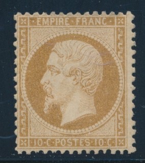 * N°21 - 10c Bistre Brun - Charn. Légère - TB - 1862 Napoléon III