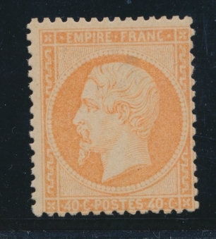 * N°23 - 40c Orange - Comme ** - Signé Calves - TB - 1862 Napoléon III