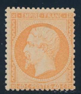 * N°23 - 40c Orange - Charn. Légère - TB - 1862 Napoléon III