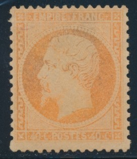 * N°23 - 40c Orange - Signé Calves - TB - 1862 Napoléon III
