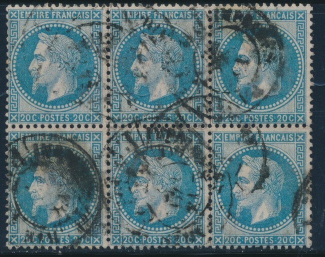 O N°29A - Bloc De 6 - TB - 1863-1870 Napoléon III Lauré