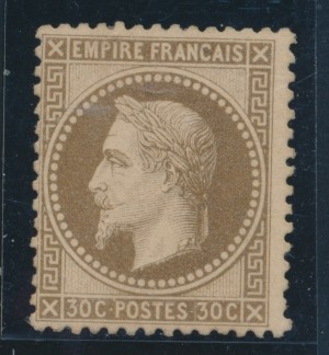 * N°30 - Signé Brun - TB - 1863-1870 Napoléon III Lauré