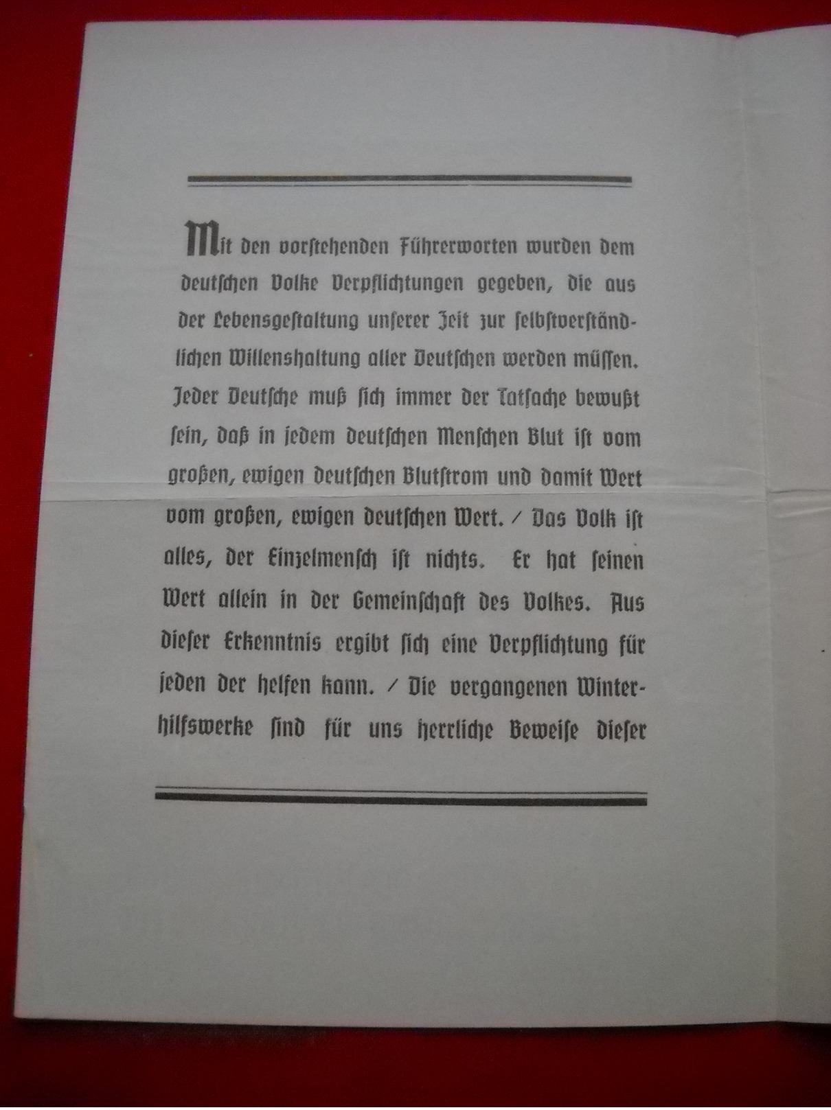 Faltblatt, WHW-Spenden-Zeichnungsschein 1937/38, Ungebraucht - Briefe U. Dokumente