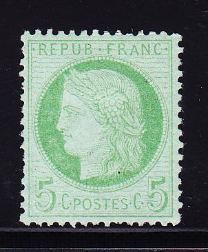 * N°53 - 5c Vert Jaune - TB - 1871-1875 Cérès