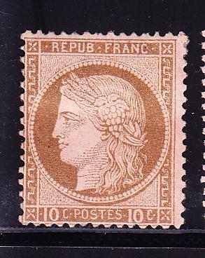 * N°54 - 10c Brun S/rose - TB - 1871-1875 Cérès