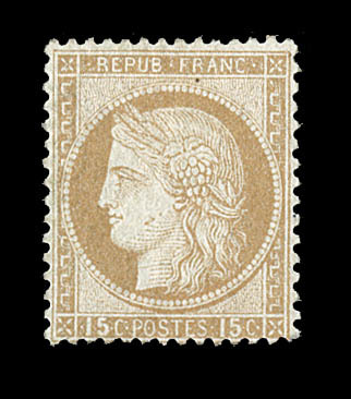 * N°55 - 15c Bistre - TB - 1871-1875 Cérès