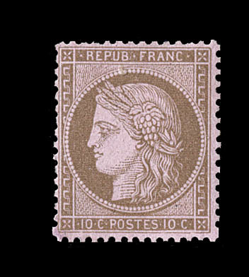 * N°58 - 10c Brun S/rose - TB - 1871-1875 Cérès