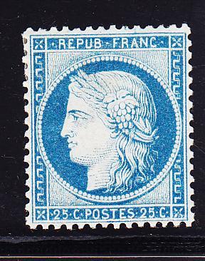 * N°60C - 25c Bleu - Type III - TB - 1871-1875 Cérès