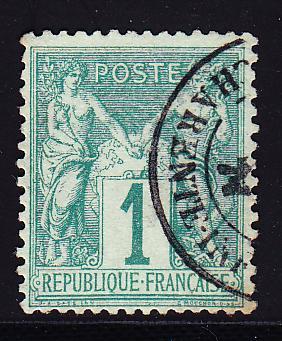 O N°61 - 1c Vert - TB - 1876-1878 Sage (Type I)