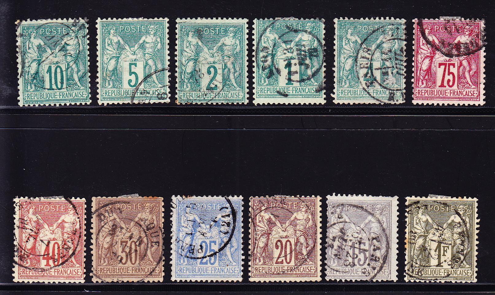 O N°61/72 - Les 12 Val - TB - 1876-1878 Sage (Type I)