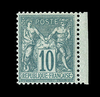 * N°65 - 10c Vert - Petit BDF - Signé A. Brun - TB - 1876-1878 Sage (Type I)