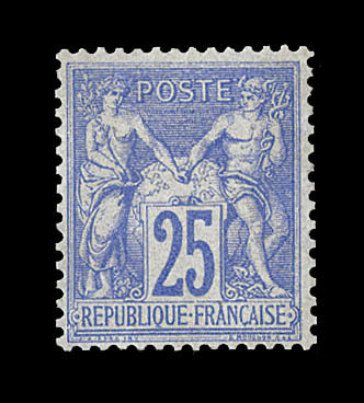 * N°68 - 25c Outremer - Comme ** - TB Centrage - Signé - TB - 1876-1878 Sage (Type I)