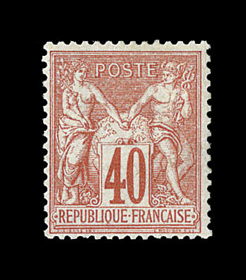 * N°70 - 40c Rouge Orange - TB - 1876-1878 Sage (Type I)