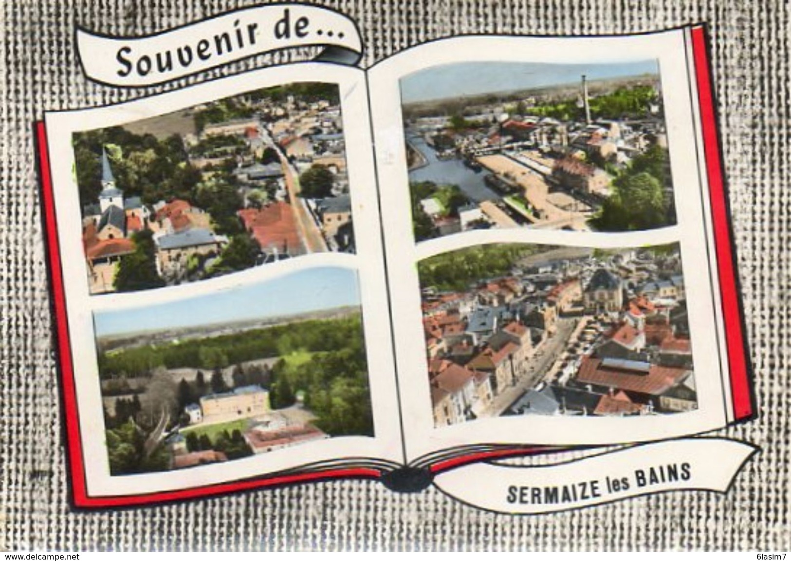 CPSM Dentellée - SERMAIZE-les-BAINS (51) - Carte Multi-Vues De 1964 - Sucrerie - Canal Marne Au Rhin - Sermaize-les-Bains