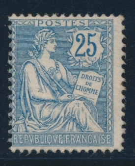 (**) N°127 - 25c Bleu - TB - 1900-02 Mouchon