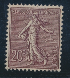 ** N°131a - 20cbrun Lilas Foncé - TB - 1903-60 Semeuse Lignée