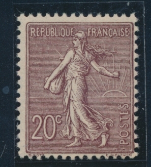 ** N°131a - 20c Brun Lilas Foncé - TB - 1903-60 Semeuse Lignée