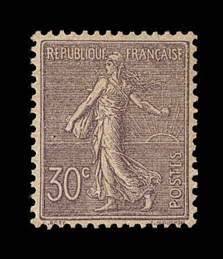 ** N°133b - Violet Très Foncé - TB - 1903-60 Semeuse Lignée