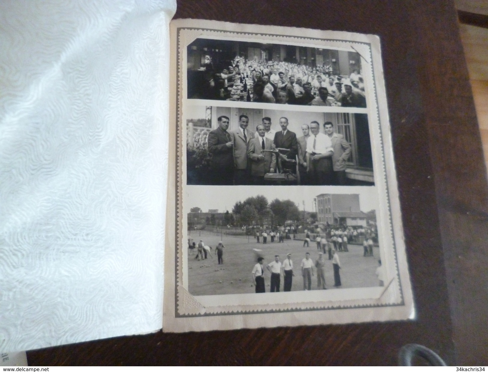 Boules Pétanque Championnat Bouliste Inter Usines Société Électrochimie Pierre Bénite 8/07/1951 Album 5 Photos Montage - Albums & Collections