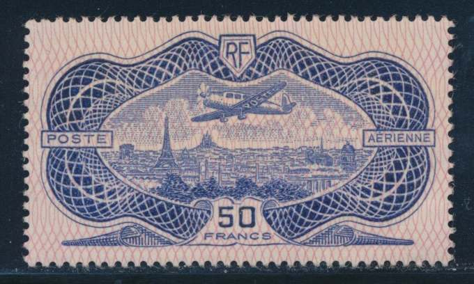 ** N°15 - 50F Burelé - TB - 1927-1959 Neufs