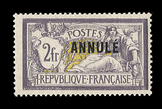 * N°122 CI1 - 2F Violet Et Jaune - Surch. Annulé - TB - Cours D'Instruction