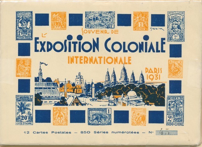 EP SE G2 S1 - 15c Brun - Série Avec Pochette Expo Coloniale De Paris - Avec 12 EP - TB - Cartes Postales Types Et TSC (avant 1995)