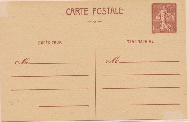 EP SEL E1 - Neuve - TB - Cartes Postales Types Et TSC (avant 1995)