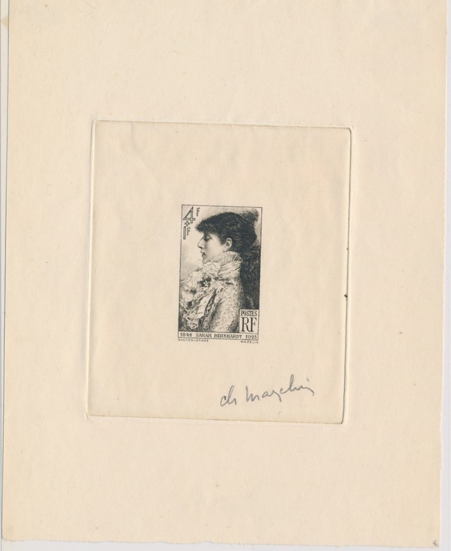 (*) N°738 - Sarah Bernhardt - Signé MAZELIN - TB - Epreuves D'artistes