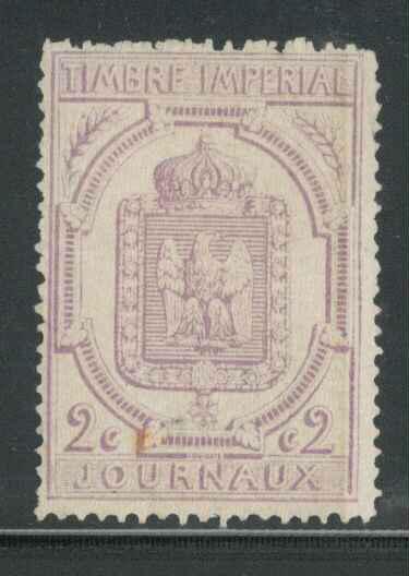 * N°7 - 2c Violet - 1 Point Rousseur - Journaux