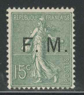 ** N°3 - 15c Vert - TB - Timbres De Franchise Militaire