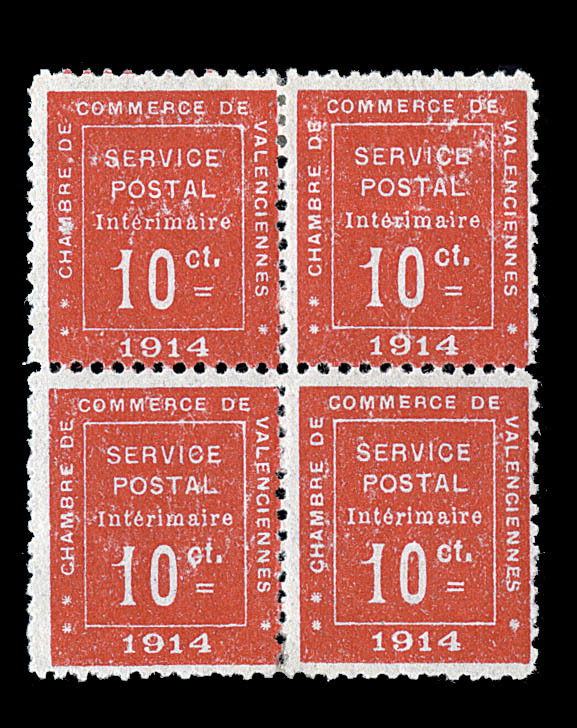 * N°1 - Bloc De 4 - Certif. Calves - TB - Guerre (timbres De)