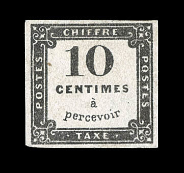 * N°1 - 10c Noir - Qques Irrégularités De Papier Au Verso - Signé - B - 1859-1959 Neufs