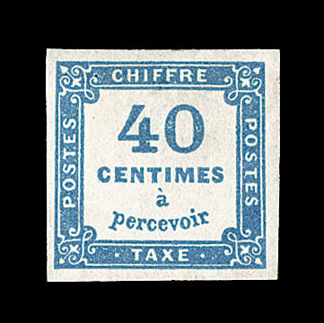 * N°7 - 40c Bleu - Signé Maury - TB - 1859-1959 Neufs