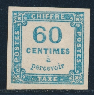 * N°9 - 60c Bleu - Signé Calves - TB - 1859-1959 Neufs