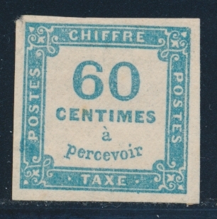 * N°9 - 60c Bleu - TB - 1859-1959 Neufs