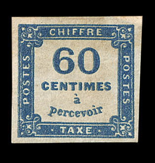 * N°9a - 60c Bleu Très Foncé - Forte Charn. - TB - 1859-1959 Nuevos