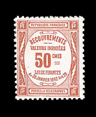 * N°47 - 50c Rouge + Interpanneau - TB - 1859-1959 Neufs