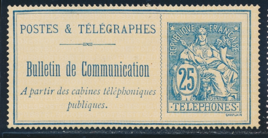 (*) TELEPHONE N°7 - 25c Bleu - TB - Télégraphes Et Téléphones