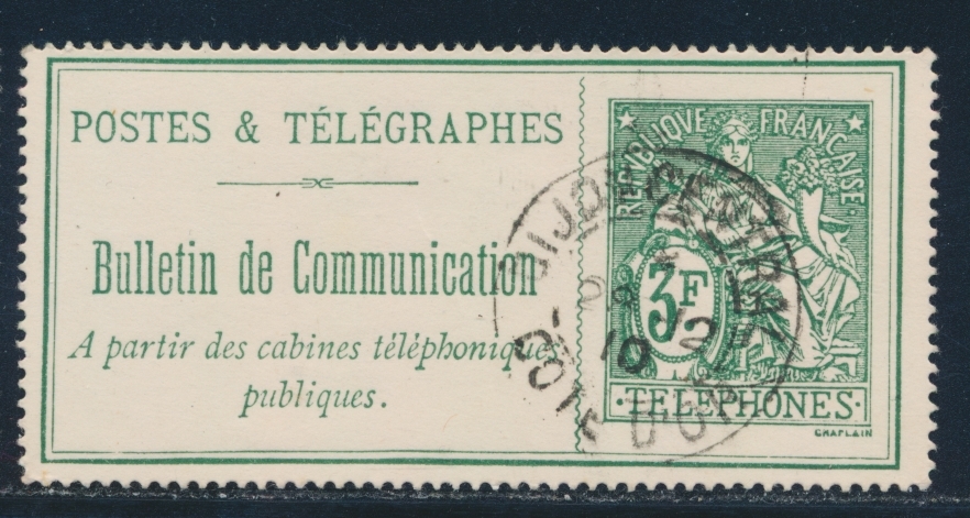 O TELEPHONE N°30 - 3F Vert - TB - Télégraphes Et Téléphones