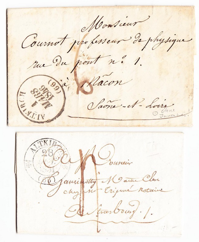 LAC ALTKIRCH - 28 Oct 1831 - T12 + 1 Mars 1846 T13 - 2 Plis - TB - Lettres & Documents