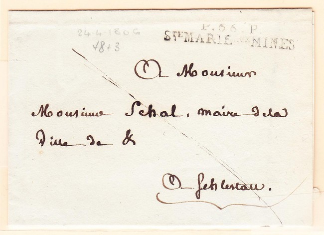 LSC P.66.P Ste Marie Aux Mines - (1806) - TB - Lettres & Documents