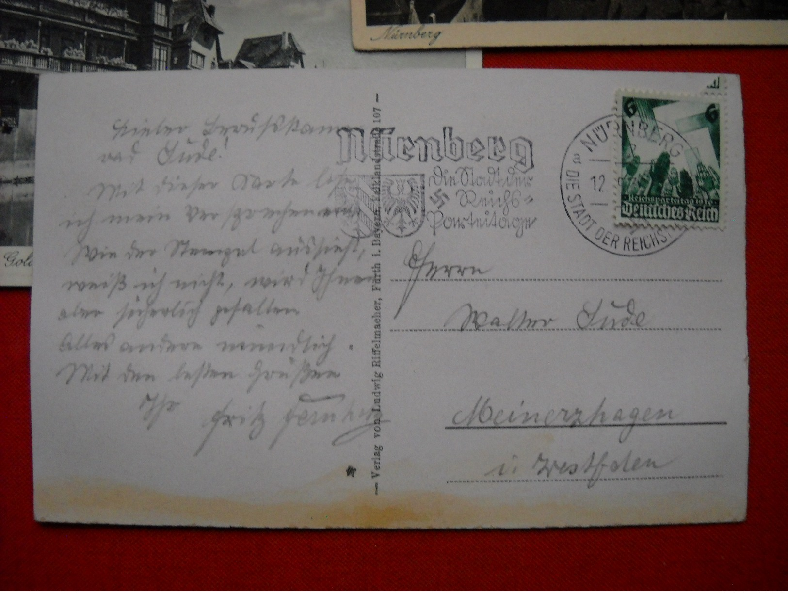 Lot mit 8 x Postkarten von Deutsches Reich, tw.starke Mängel