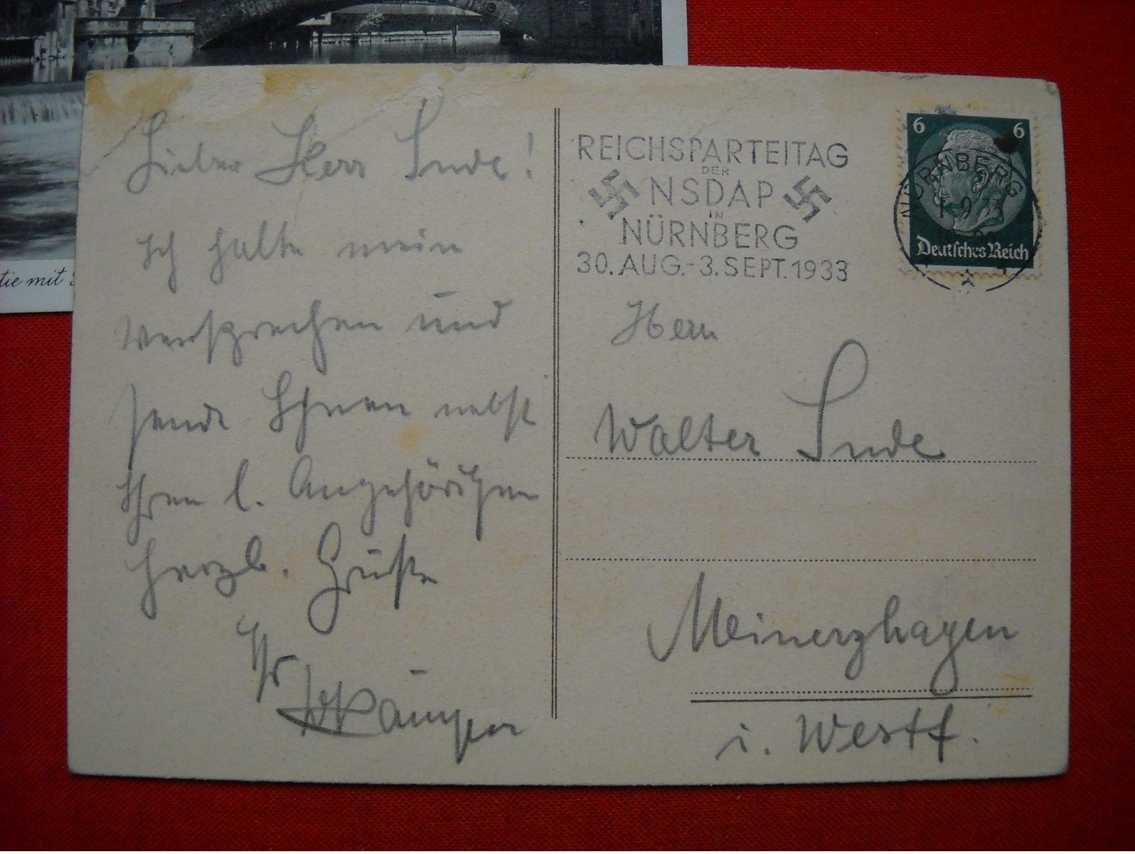 Lot mit 8 x Postkarten von Deutsches Reich, tw.starke Mängel