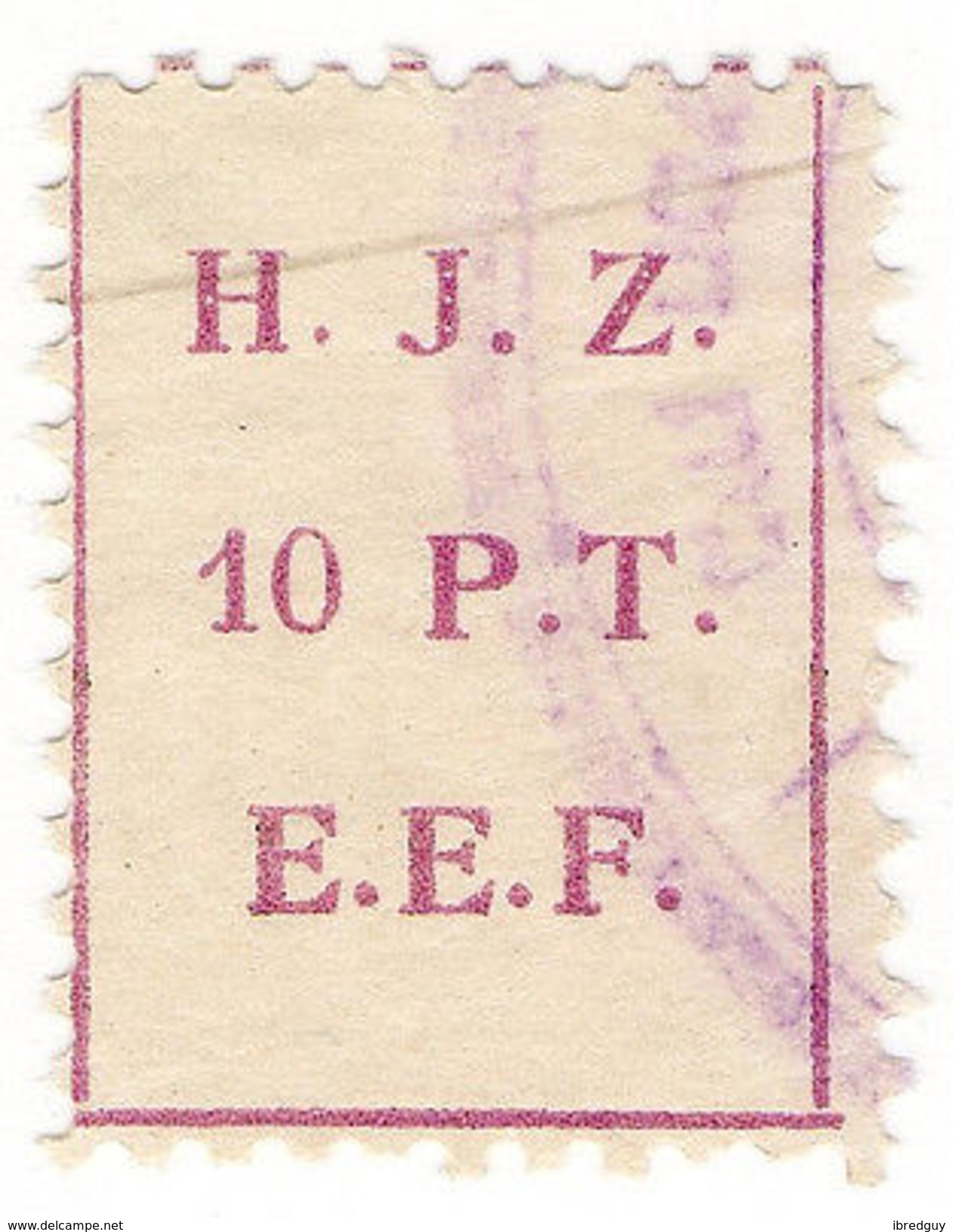 (I.B) Palestine Revenue : Hejaz Railway 10pt - Palestine