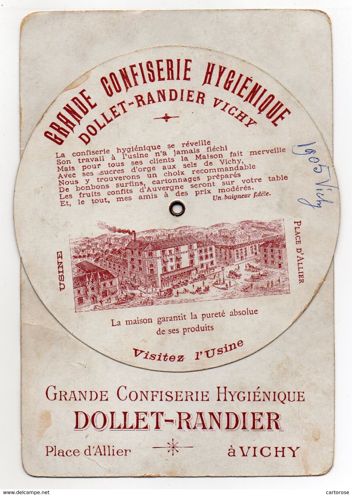 03  VICHY  - Grande Confiserie Hygiénique DOLLET-RANDIER - Chromo à Système - Other & Unclassified